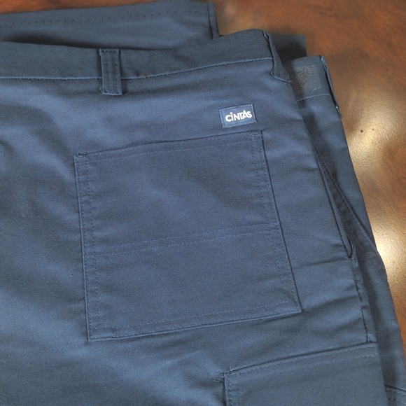 Cintas Comfort Flex Pro Navy Blue Cargo Pants Workwear Size 46x36 NWT - Picture 3 of 8